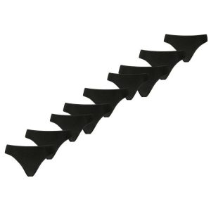 Stringi damskie 9-pak czarne. Czarne stringi Puma, bez wzorów, z bawełny. Za 286,22 zł.