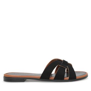 Klapki Lasocki. Czarne klapki Lasocki, bez wzorów, bez obcasa. Za 83,99 zł.