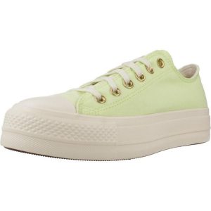 Buty CONVERSE CHUCK TAYLOR ALL STAR LIFT OX Zielony. Zielone trampki Converse, bez wzorów, z tkaniny, bez zapięcia. Za 239,99 zł.