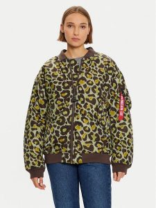 Alpha Industries Kurtka bomber 108010C Zielony Regular Fit. Zielone kurtki Alpha Industries, l, bez wzorów, z syntetyku, bez kaptura. Za 489,99 zł.