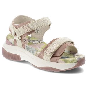 Sandały damskie Anekke, z materiału regulowane paski na rzepy gruba podeszwa sportowy styl casual, różowe, 42371-471. Czerwone sandały Anekke, bez wzorów, bez obcasa, na koturnie, bez zapięcia. Za 319,00 zł.