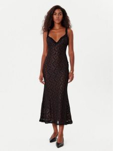 Bardot Sukienka koktajlowa Alegra Stretch Lace 59964DB Czarny Regular Fit. Czarne kombinezony Bardot, bez wzorów, z syntetyku, wizytowe, bez kołnierzyka, bez ramiączek. Za 419,99 zł.