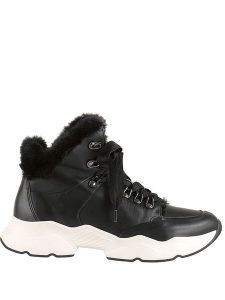 Högl Sneakersy "Luis" w kolorze czarno-białym rozmiar: 38. Białe trampki HÖGL, bez wzorów, z materiału, za kostkę, bez zapięcia. Za 461,21 zł.