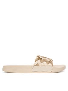 Tommy Hilfiger Klapki Th Braided Pool Slide FW0FW09203 Beżowy. Brązowe klapki TOMMY HILFIGER, bez wzorów, z materiału, bez obcasa. Za 209,99 zł.