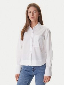 DKNY Koszula DJ6W2238 Biały Regular Fit. Białe koszule DKNY, m, bez wzorów, z bawełny, bez kołnierzyka, bez ramiączek. Za 439,99 zł.