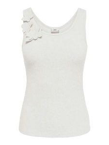 JDY Top "Saba" w kolorze białym rozmiar: XS. Białe topy JDY, xs, bez wzorów, bez kołnierzyka, bez ramiączek. Za 64,95 zł.