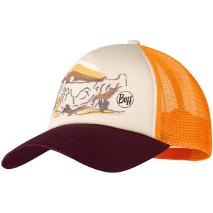 Czapka z daszkiem BUFF TRUCKER CAP SYLVA APRICOT. Białe czapki Buff, bez wzorów, z materiału, casualowe. Za 83,00 zł.