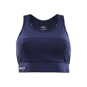 Koszulka treningowa damska Craft Sport-bh Top Rush. Niebieskie koszule nocne Craft, bez wzorów, z materiału, bez ramiączek. Za 174,00 zł.