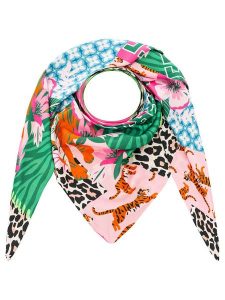 Zwillingsherz Chusta trójkątna "Leo Jungle" ze wzorem - 138 x 68 cm rozmiar: onesize. Apaszki i chusty Zwillingsherz, bez wzorów, z materiału. Za 110,04 zł.