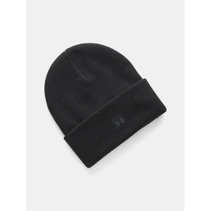 Czapka damska Under Armour Halftime Beanie. Czarne czapki Under Armour, bez wzorów. Za 59,99 zł.