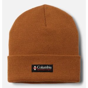 Czapka zimowa Columbia City Trek Heavyweight Beanie - camel brown. Brązowe czapki Columbia, bez wzorów, sportowe. Za 71,99 zł.