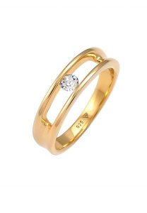 Elli Damski Solitaire Ring Classic z kryształami w srebrze 925 szt. Pierścionki 1 ct. Pierścionki Elli, z kryształem, srebrne. Za 228,99 zł.