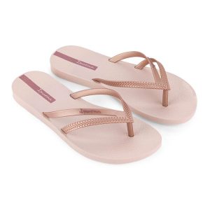 Japonki damskie Ipanema Bossa. Zielone klapki Ipanema, bez wzorów, bez obcasa. Za 69,99 zł.