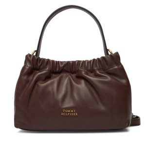 Torebka Tommy Hilfiger. Brązowe torebki klasyczne TOMMY HILFIGER, bez wzorów, bez dodatków. Za 699,99 zł.