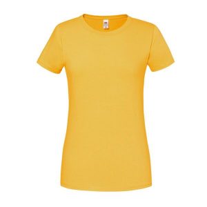 Koszulka Damska Iconic 190. Brązowe bluzki FRUIT OF THE LOOM, m, bez wzorów, sportowe, bez kołnierzyka, bez ramiączek. Za 37,99 zł.