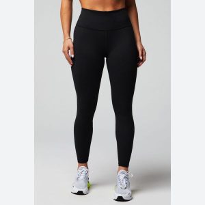 Damskie legginsy z wysokim stanem Fabletics Define. Czarne legginsy FABLETICS, bez wzorów, z podwyższonym stanem. Za 305,70 zł.