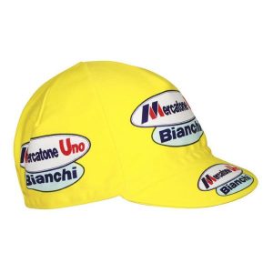 Czapka rowerowa Gist Equipe Vintage Mercatone. Żółte czapki GIST, bez wzorów, sportowe. Za 118,50 zł.