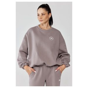 Damska bluza sportowa oversize Rough Radical Trip Classic. Brązowe bluzy ROUGH RADICAL, bez wzorów, bez kaptura. Za 167,92 zł.