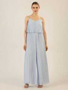 APART Kombinezon w kolorze jasnoszarym rozmiar: 44. Szare kombinezony Apart, bez wzorów, bez kołnierzyka, bez ramiączek. Za 282,99 zł.