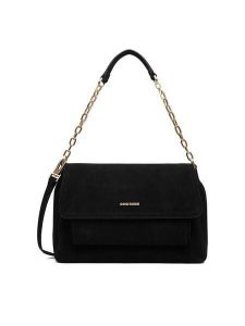 GINO ROSSI Torebka EO-LA224-19145 Czarny. Czarne torebki klasyczne Gino Rossi, bez wzorów, ze skóry, bez dodatków. Za 399,99 zł.