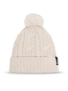 Jack Wolfskin Czapka Pompom 1905092 Beżowy. Brązowe czapki Jack Wolfskin, bez wzorów, z materiału, sportowe. Za 149,99 zł.