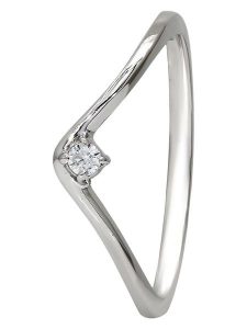 Vittoria Jewels Złoty pierścionek z diamentem rozmiar: 59. Szare pierścionki Vittoria Jewels, z diamentem, złote. Za 944,42 zł.