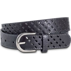 Pasek z wycinanym wzorem bonprix szary łupkowy - srebrny kolor. Paski marki bonprix. Za 37,99 zł.