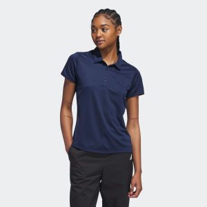 Koszulka polo do golfa damska ADIDAS. Bluzki ADIDAS, s, bez wzorów, klasyczne, bez kołnierzyka, bez ramiączek. Za 209,99 zł.