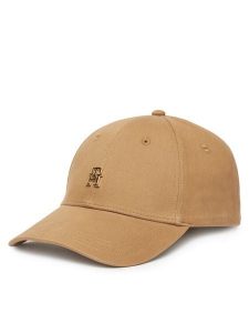 Tommy Hilfiger Czapka z daszkiem Elevated Chic AW0AW17631 Beżowy. Brązowe czapki TOMMY HILFIGER, bez wzorów, z bawełny. Za 149,99 zł.