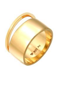 Elli Bandring Stacking Breit Schmal 2er Set 925 Sterling Silber Pierścionki 1 ct Damski. Szare pierścionki Elli, srebrne. Za 333,99 zł.