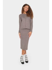 SAINT TROPEZ Kardigan w kolorze szarobrązowym rozmiar: M. Brązowe kardigany Saint Tropez. Za 74,11 zł.