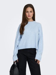ONLY Sweter "Simoni" w kolorze błękitnym rozmiar: L. Niebieskie swetry oversize ONLY, l, bez wzorów, bez ramiączek. Za 82,99 zł.