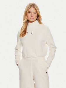 Guess Bluza Olympe V4YQ05 KCAY2 Kremowy Regular Fit. Białe bluzy Guess, l, z aplikacjami, z syntetyku, bez kaptura. Za 235,99 zł.