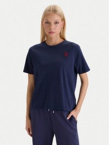 Beverly Hills Polo Club T-Shirt W126-BHLTS-1031-20X Granatowy Regular Fit. Niebieskie t-shirty Beverly Hills Polo Club, l, bez wzorów, bez kołnierzyka, bez ramiączek. Za 89,99 zł.