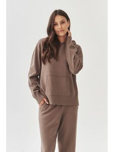 TATUUM Bluza "Phlo" w kolorze jasnobrązowym rozmiar: S. Brązowe bluzy Tatuum, s, bez wzorów, z kapturem. Za 140,20 zł.