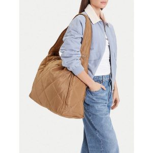 Torebka Roxy. Brązowe shopper bag Roxy, bez wzorów, bez dodatków. Za 79,99 zł.