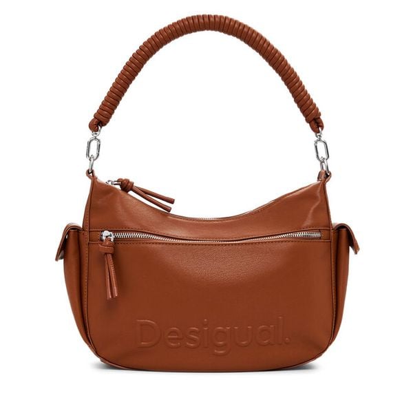 Torebka Desigual. Brązowe torebki klasyczne Desigual, bez wzorów, bez dodatków. Za 189,99 zł.