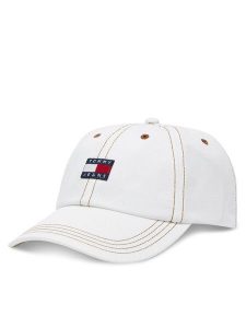Tommy Jeans Czapka z daszkiem Heritage AW0AW17572 Écru. Białe czapki Tommy Jeans, bez wzorów, z bawełny. Za 99,99 zł.
