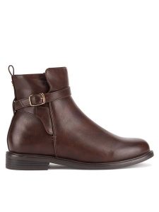 Clara Barson Botki WYL3644A-6 Brązowy. Brązowe botki Clara Barson, bez wzorów, ze skóry, bez obcasa, na płaskiej podeszwie, bez zapięcia. Za 139,99 zł.