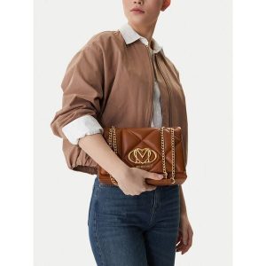 Torebka LOVE MOSCHINO. Brązowe torebki klasyczne LOVE MOSCHINO, bez wzorów, bez dodatków. Za 597,99 zł.