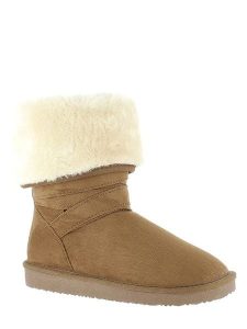 ISLAND BOOT Botki zimowe "Canfield" w kolorze jasnobrązowym rozmiar: 36. Brązowe botki Island Boot, na zimę, bez wzorów, z materiału, bez obcasa, bez zapięcia. Za 154,07 zł.