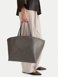 GINO ROSSI Torebka C-LDA7826 Szary. Szare shopper bag Gino Rossi, bez wzorów, z materiału, bez dodatków. Za 279,99 zł.