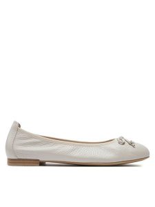 Caprice Baleriny 9-22108-42 Écru. Białe balerinki Caprice, bez wzorów, ze skóry, bez obcasa, bez zapięcia. Za 226,99 zł.