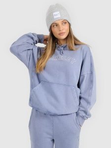 4F Bluza dresowa nierozpinana z kapturem damska - niebieska XS. Niebieskie bluzy 4f, xs, bez wzorów, z bawełny, z kapturem. Za 179,99 zł.