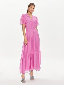 Haveone Sukienka letnia AFF-L013 Fioletowy Regular Fit. Fioletowe kombinezony Haveone, na lato, l, bez wzorów, z wiskozy, bez kołnierzyka, bez ramiączek. Za 629,99 zł.