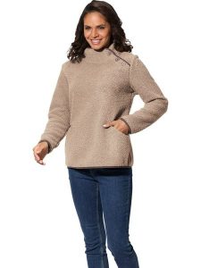 WITT WEIDEN Bluza polarowa w kolorze beżowym rozmiar: 36. Brązowe bluzy WITT WEIDEN, bez wzorów, z polaru, bez kaptura. Za 39,99 zł.