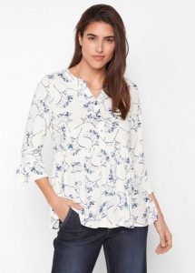 Tunika z dżerseju. Białe tuniki bonprix, bez wzorów, z dżerseju, bez kołnierzyka, bez ramiączek. Za 69,99 zł.