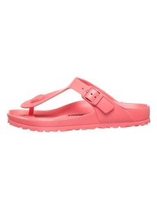 Birkenstock Japonki "Gizeh" w kolorze różowym rozmiar: 38. Różowe klapki Birkenstock, bez wzorów, z otwartym noskiem, bez obcasa. Za 170,07 zł.