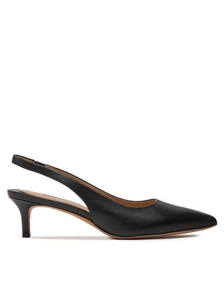 LAUREN RALPH LAUREN Czółenka 802927937001 Czarny. Czarne czółenka Lauren Ralph Lauren, bez wzorów, ze skóry, bez obcasa, bez zapięcia. Za 429,99 zł.