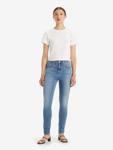 Levi's Dżinsy "721" - Skinny fit - w kolorze niebieskim rozmiar: W31/L32. Niebieskie jeansy Levi's®, z aplikacjami, z podwyższonym stanem. Za 184,46 zł.